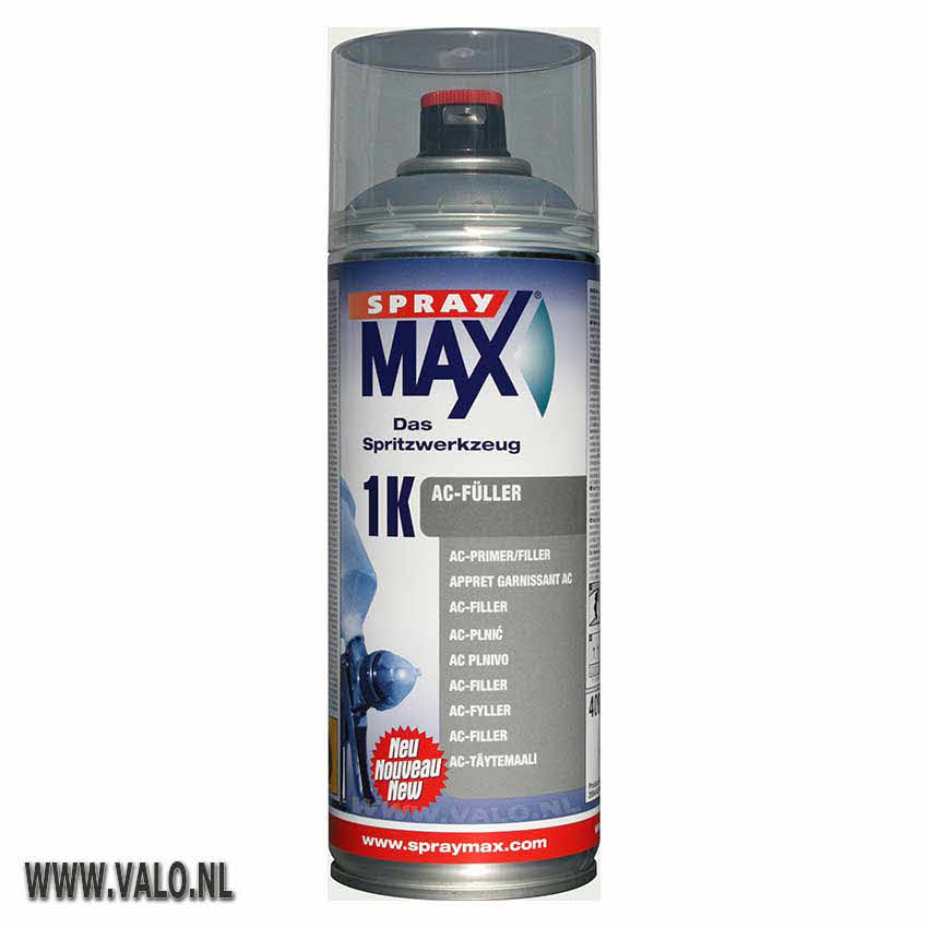 Spuitbus 400 ml Spraymax 1K AC-filler middengrijs