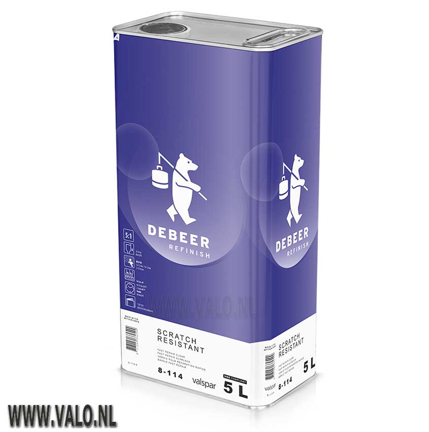 Blanke lak 8-114 Scratch resistant fast repair clear De Beer Refinish