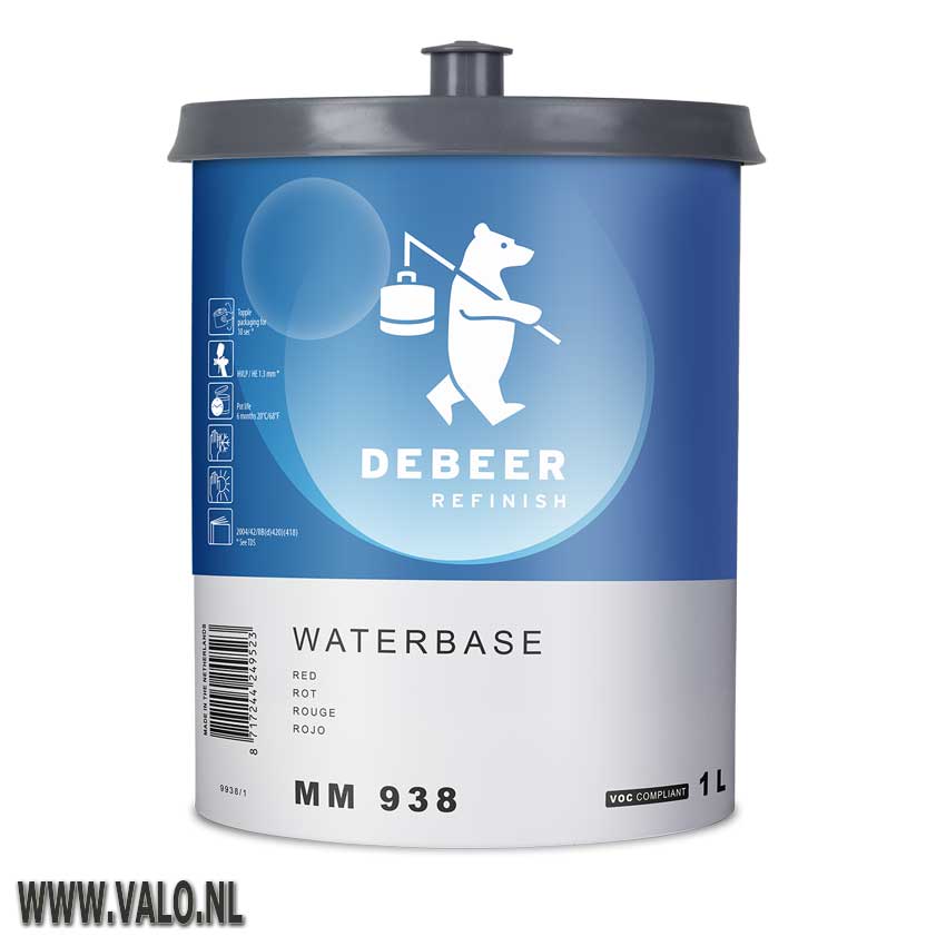 De Beer MM938 Waterbase 900+ Red 1 liter