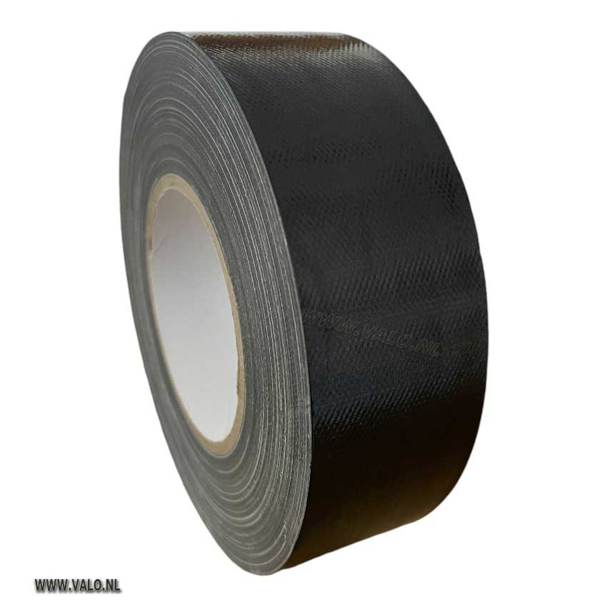 Ducttape / Straaltape zwart 50 mm x 50 meter.