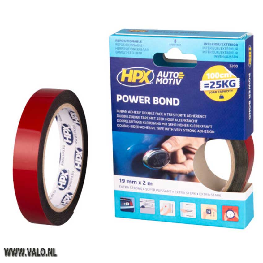 HPX Dubbelzijdig tape HSA024 12 mm x 2 mtr