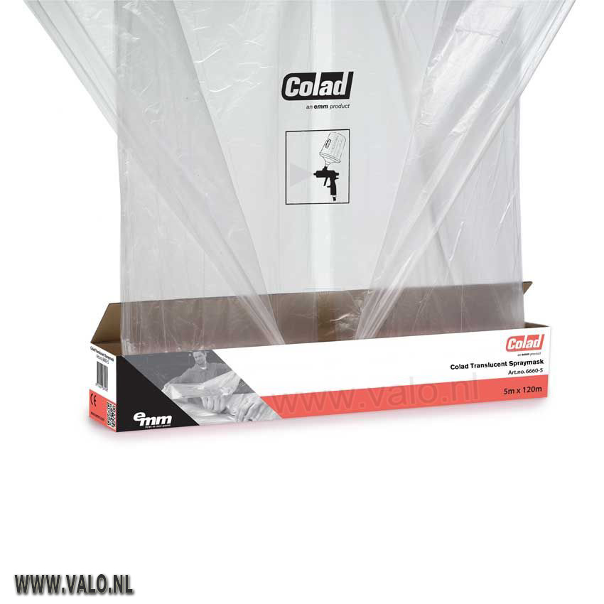 Overspuitbare maskeerfolie 5 M x 120 M, Colad 6660-5.