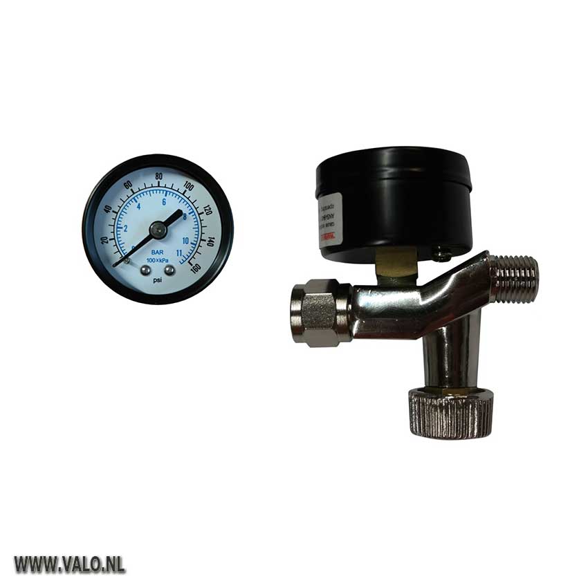 Luchtdruk manometer voor onder spuitpistool
