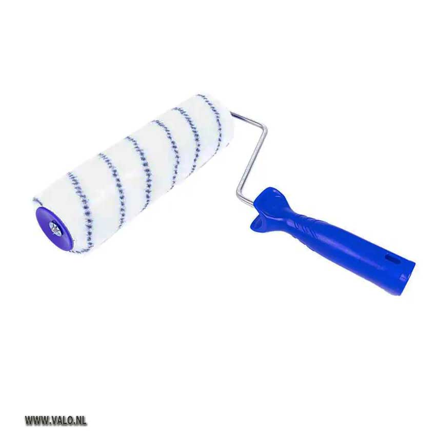 Verfroller Nylon 25 cm blauwe streep (2-componenten)