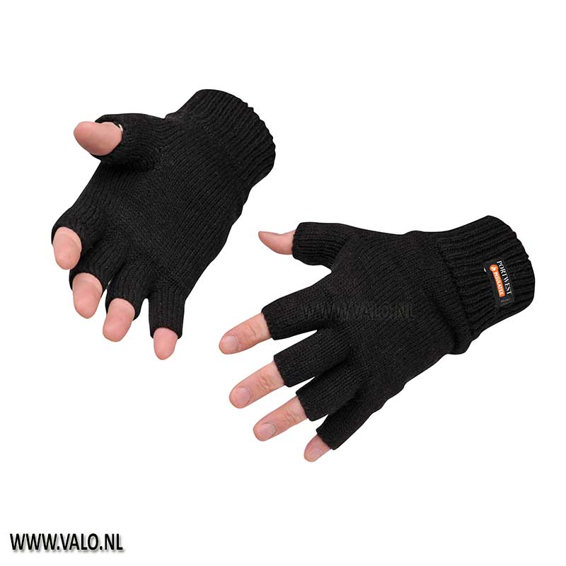 Van Zakenman lexicon Vingerloze zwarte gebreide Insulatex™ handschoen Portwest GL 14 @ Valo  Trading Ridderkerk