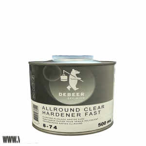 Verharder 8-74 All Round Clear Hardener Fast 0,5 liter De Beer Refinish