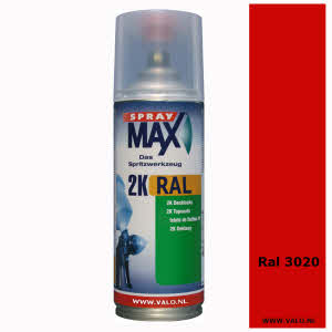 Spuitbus Spraymax 2K Ral 3020 Verkeersrood