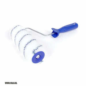 Verfroller Nylon 18 cm blauwe streep (2-componenten)